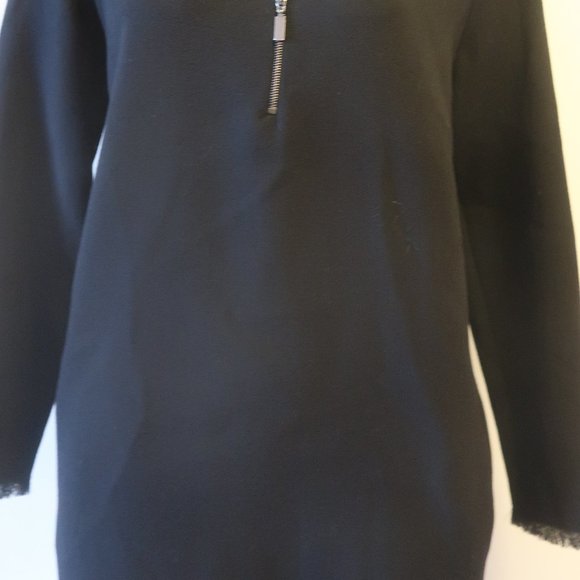 *NWT Womens Antonelli Firenze Black Wool Blend Shift Dress 40 US/4 - Picture 4 of 13